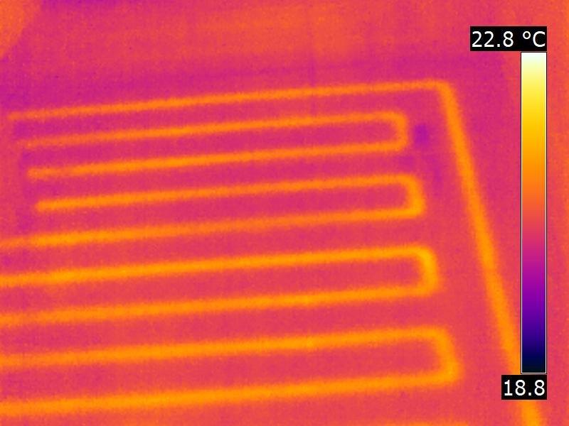 Infrared Sensing: Properly laid In-floor heating